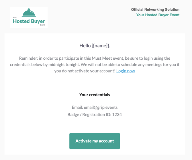 3) Activate account reminder