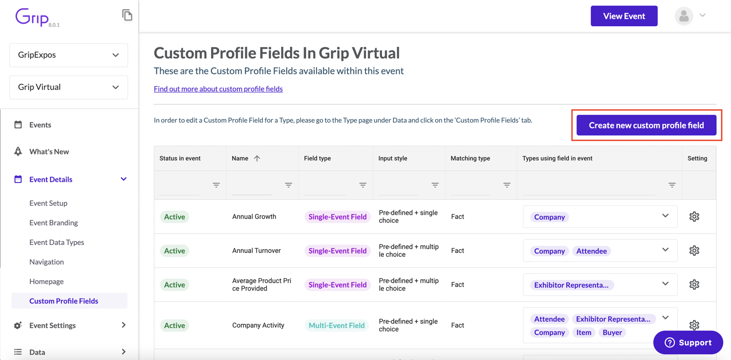 How to use and configure custom fields for data profile on Grip Engage ...