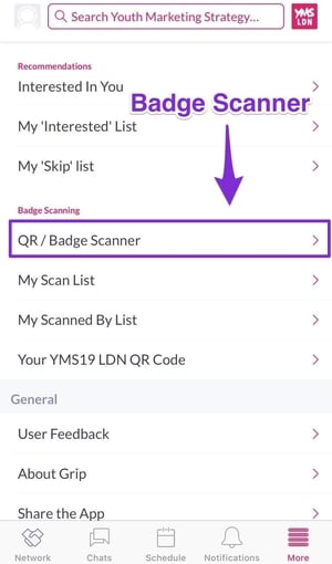 How to scan badges and export them