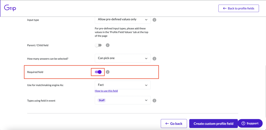 Minimum, Maximum, and Required Custom Profile Fields