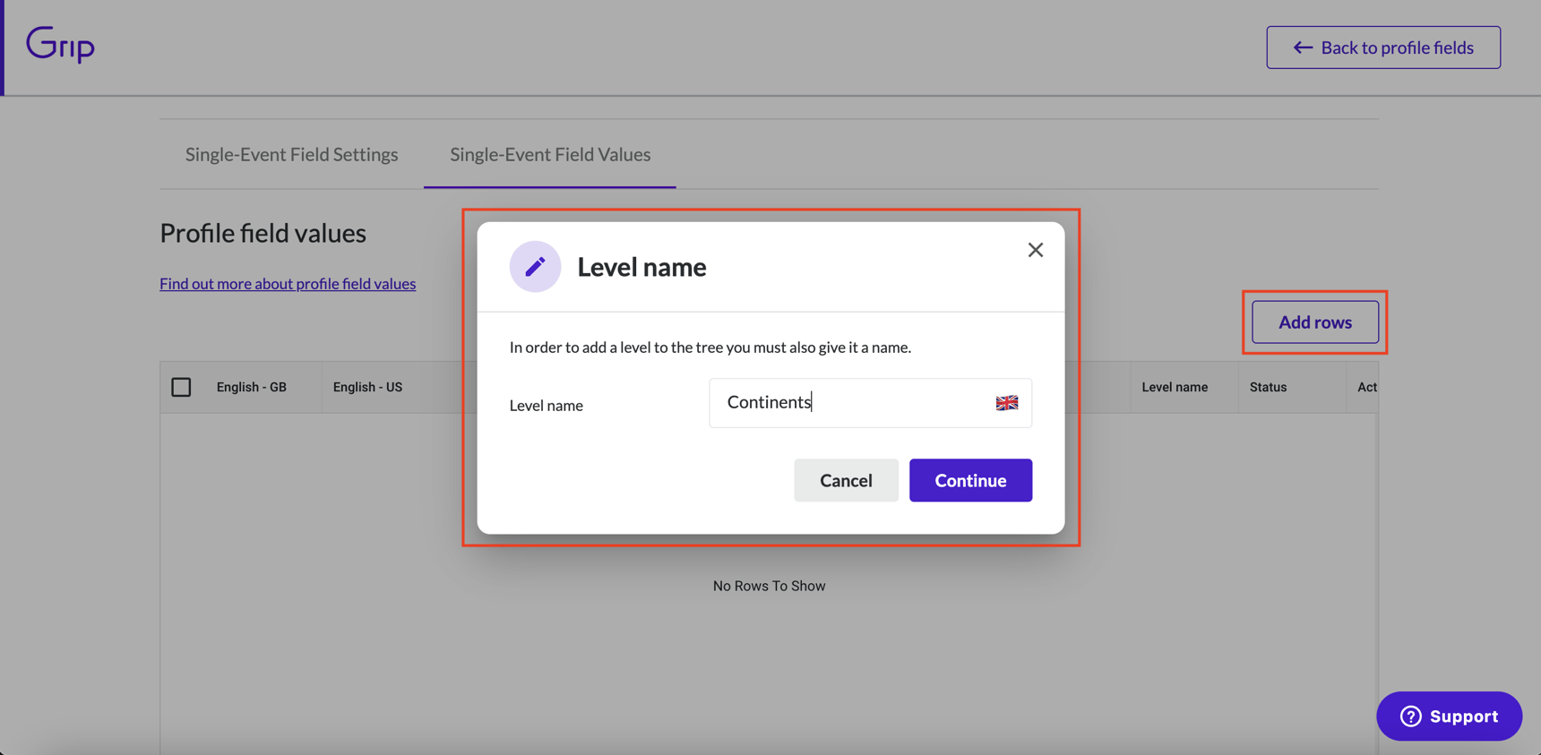 Parent/Child Custom Profile Fields