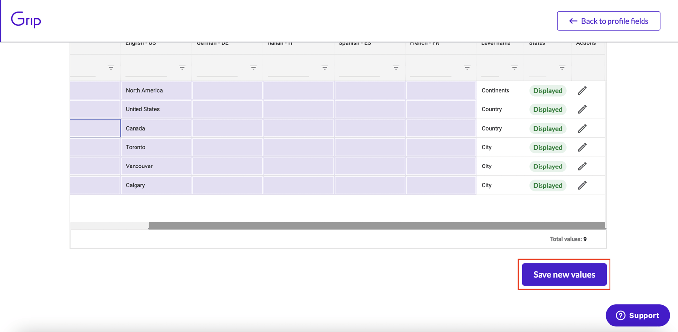 Parent/Child Custom Profile Fields