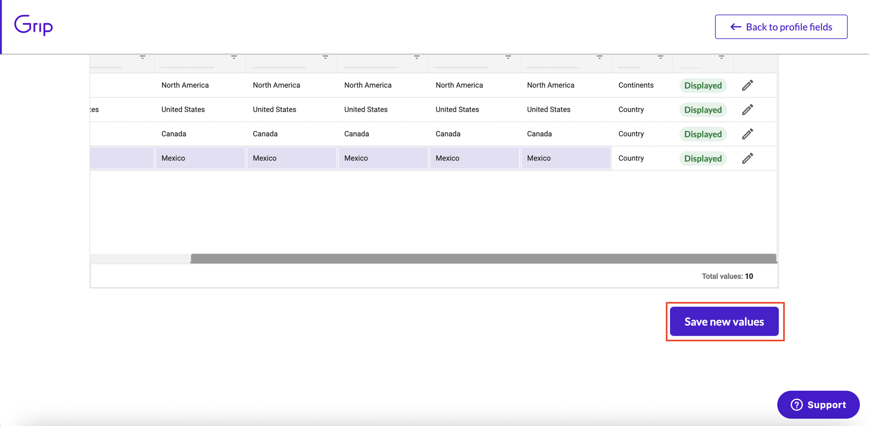 Parent/Child Custom Profile Fields